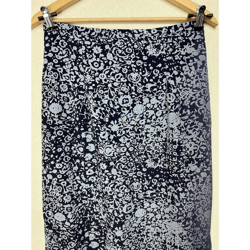 Velvet Peach Cotton Blend Straight Midi Skirt Size 14‎ Multicolored Ombré Career